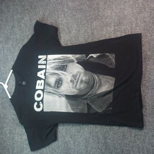 Cobain tee Shirt Kurt Conain Nirvana Black girls Small Chica